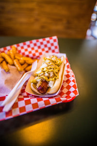 Gourmet Hotdog med hjemmelavede fritter